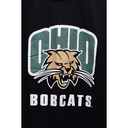 Ohio Bobcats NCAA T-Shirt Black College Sports Logo Men's Size Large