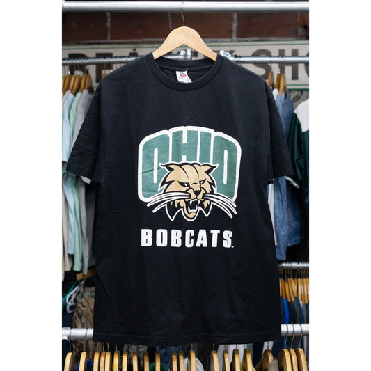 Ohio Bobcats NCAA T-Shirt Black College Sports Logo Men's Size Large