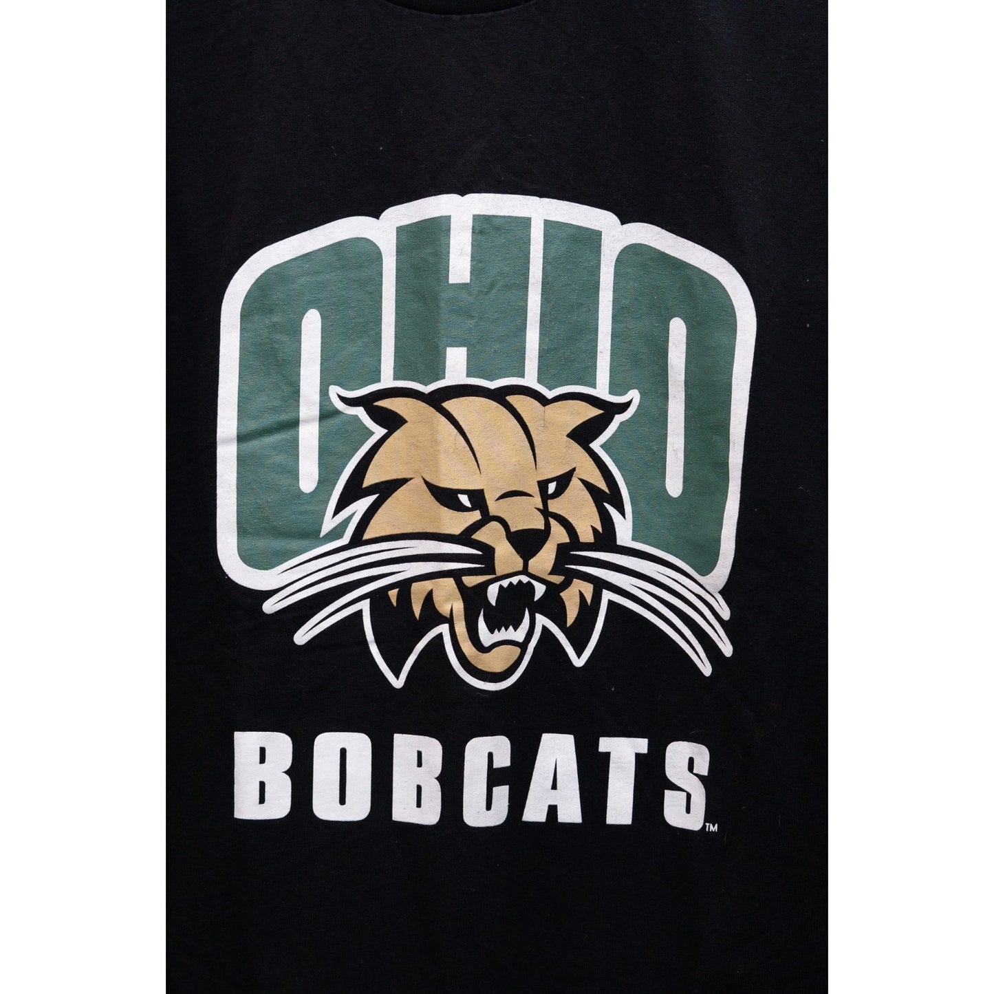 Ohio Bobcats NCAA T-Shirt Black College Sports Logo Men's Size Large